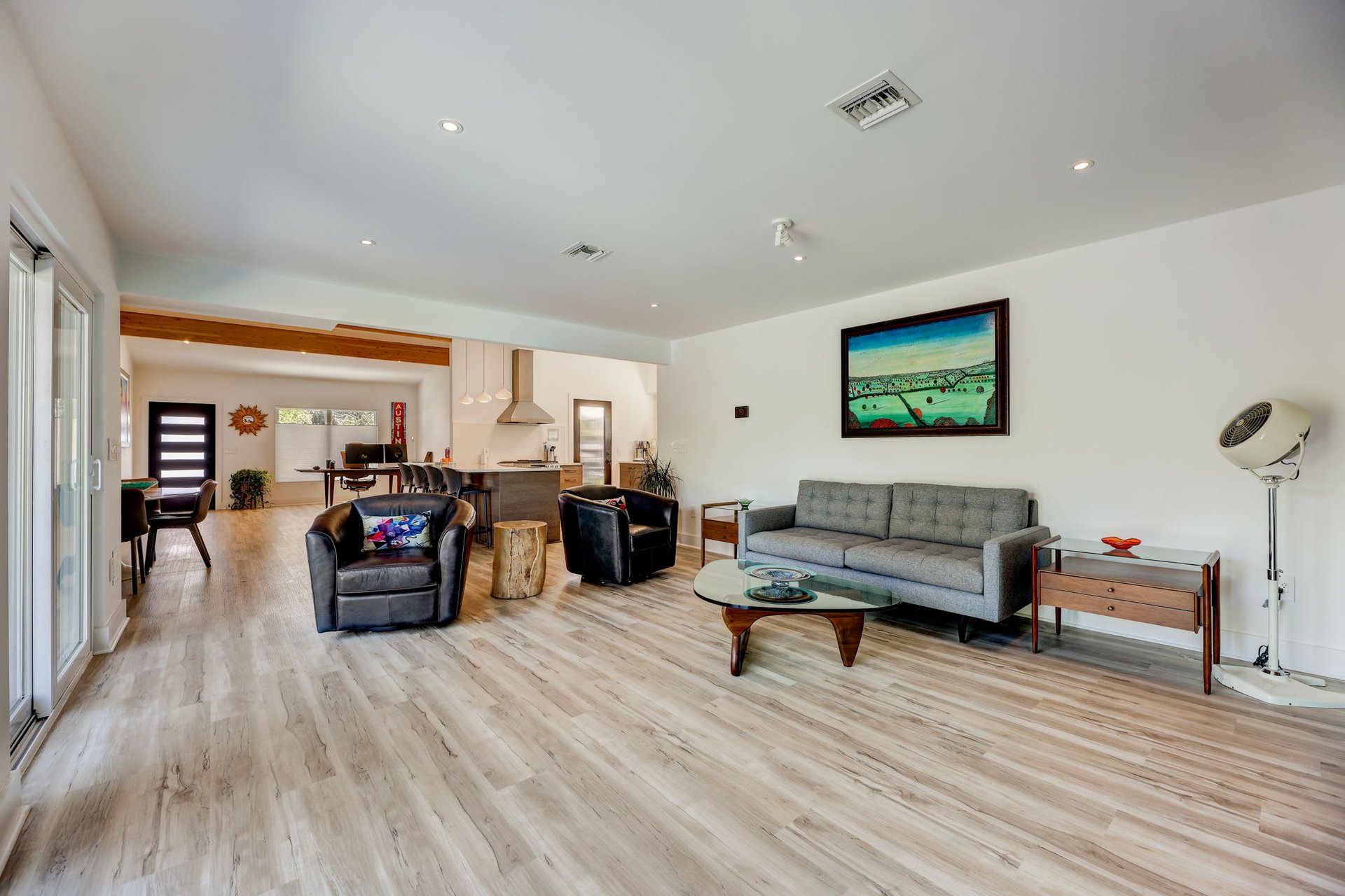 Stunning modern mid-century rebuilt home in the sought-after Delwood Heights near Mueller!