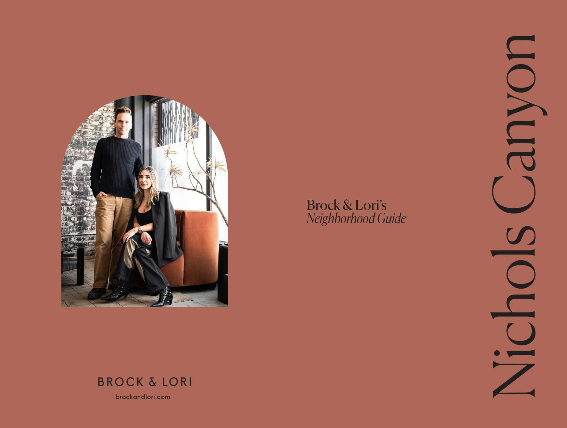 Brock & Lori’s Nichols Canyon Neighborhood Guide, featuring a portrait of the two agents.