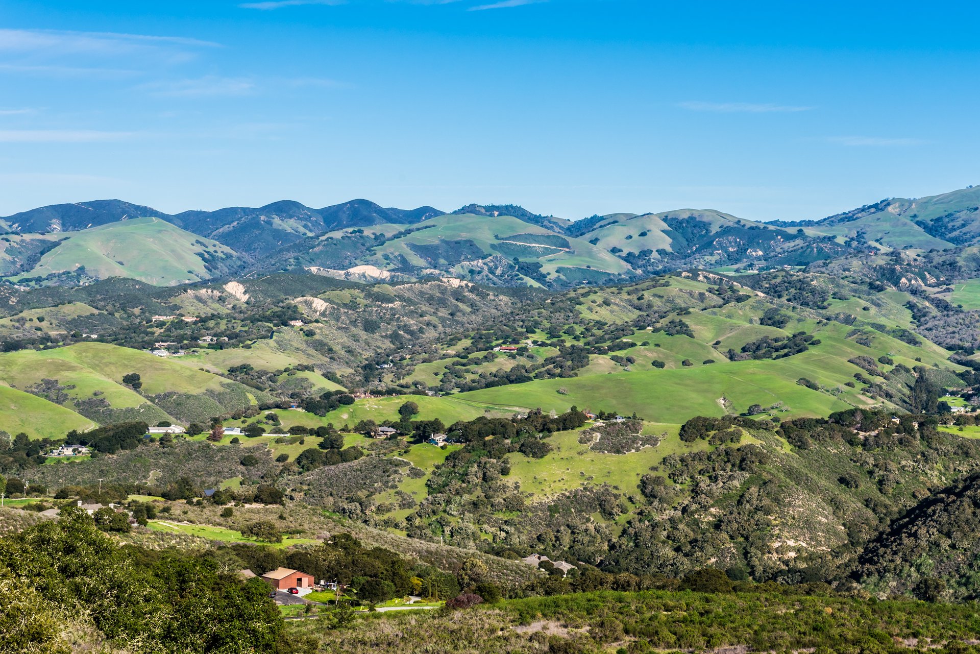 Salinas Valley, California &ndash; rolling farmland and valley landscape