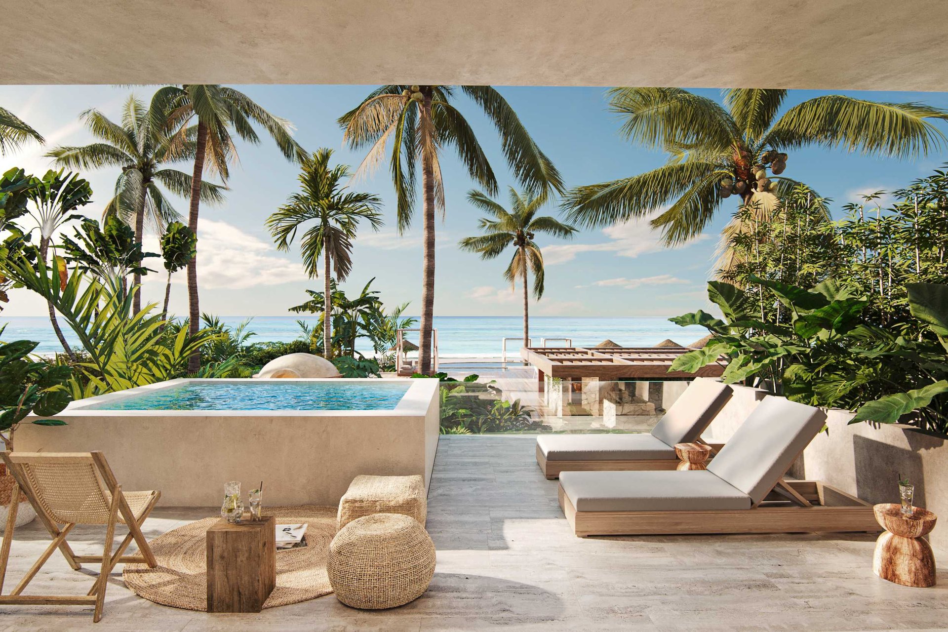 Beautiful beachfront Condos for Sale in Puerto Morelos Riviera Maya