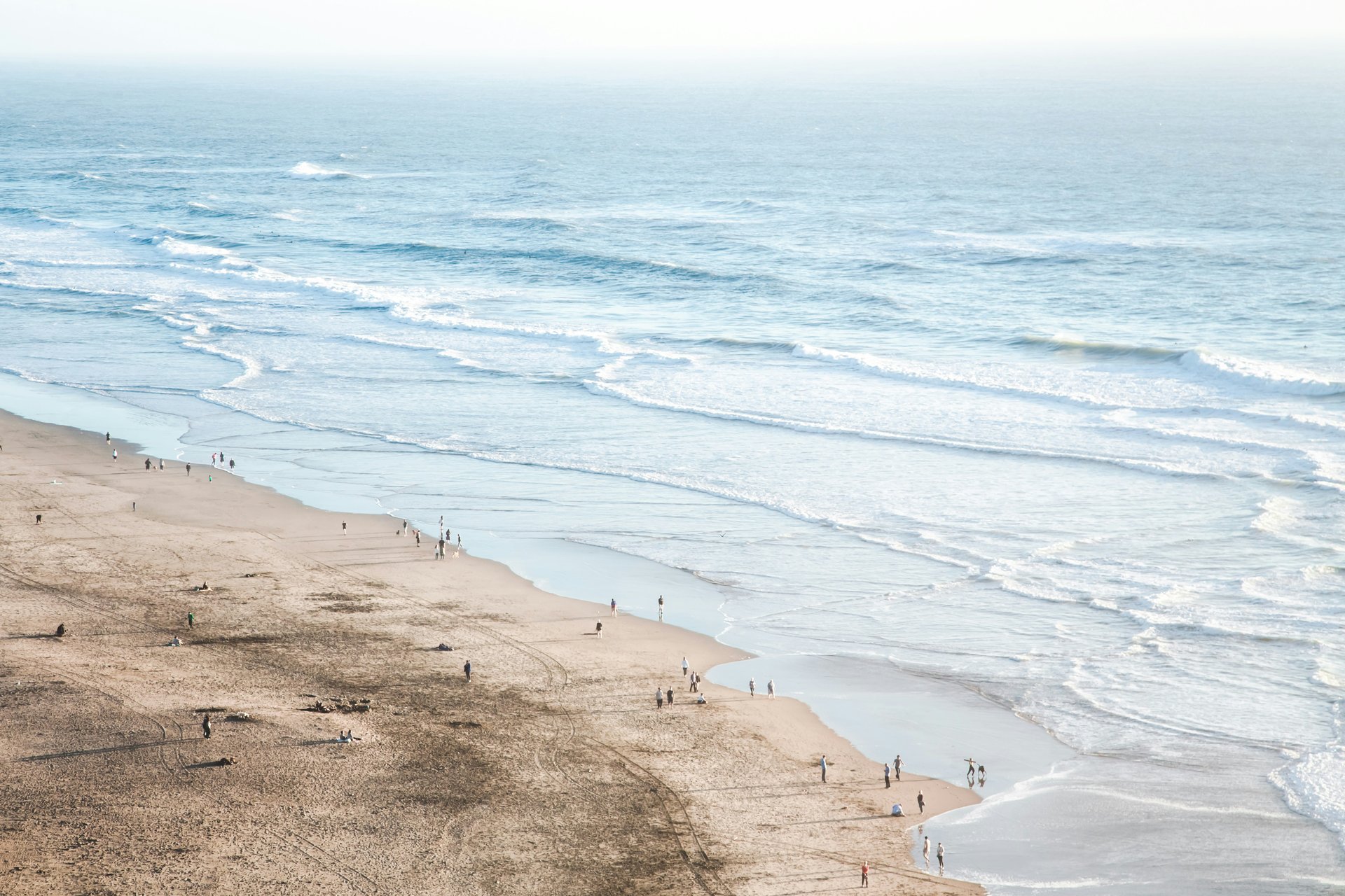 Ocean Beach shoreline in San Francisco