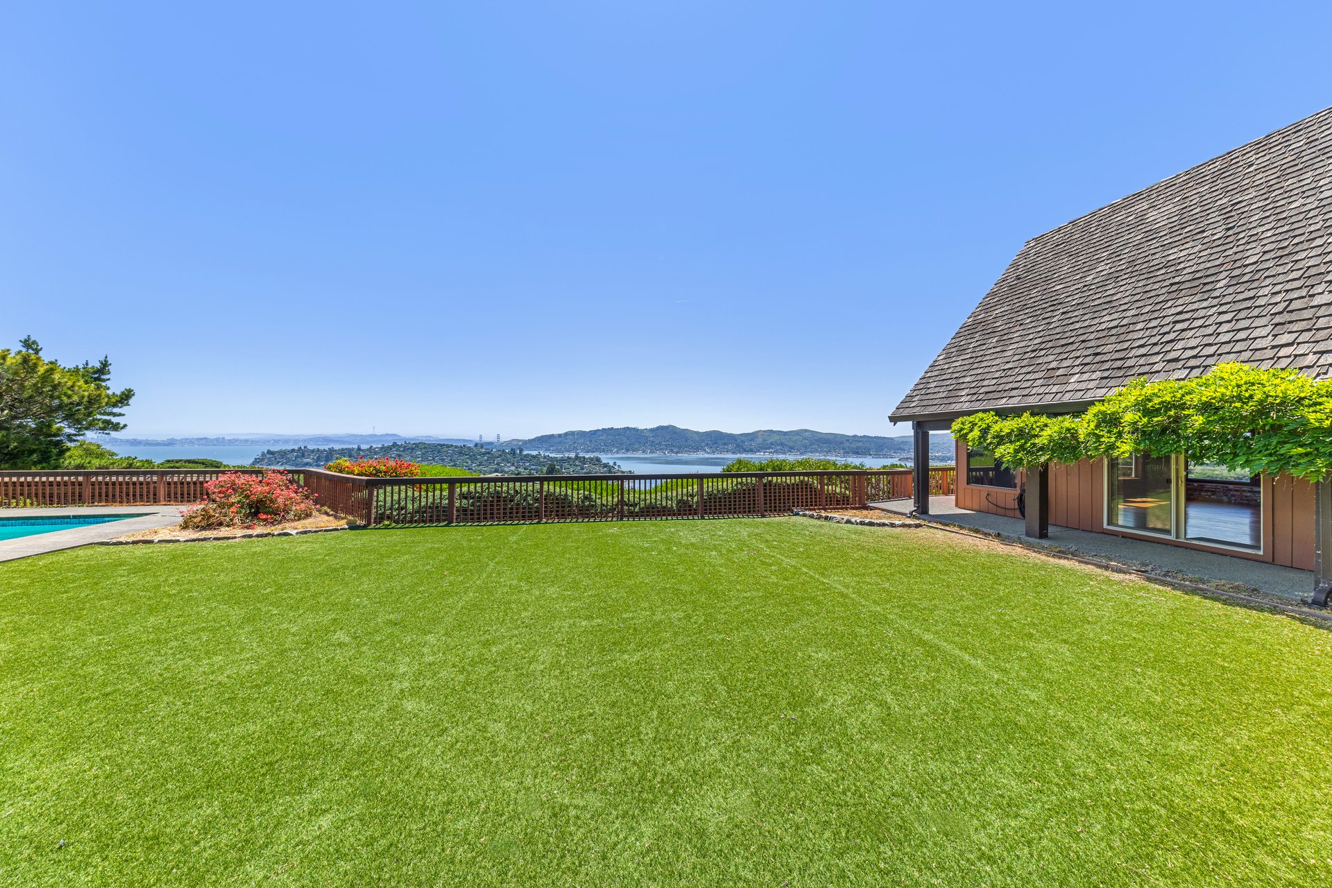 Incredible Backyard with San Francisco Bay Views and Pool