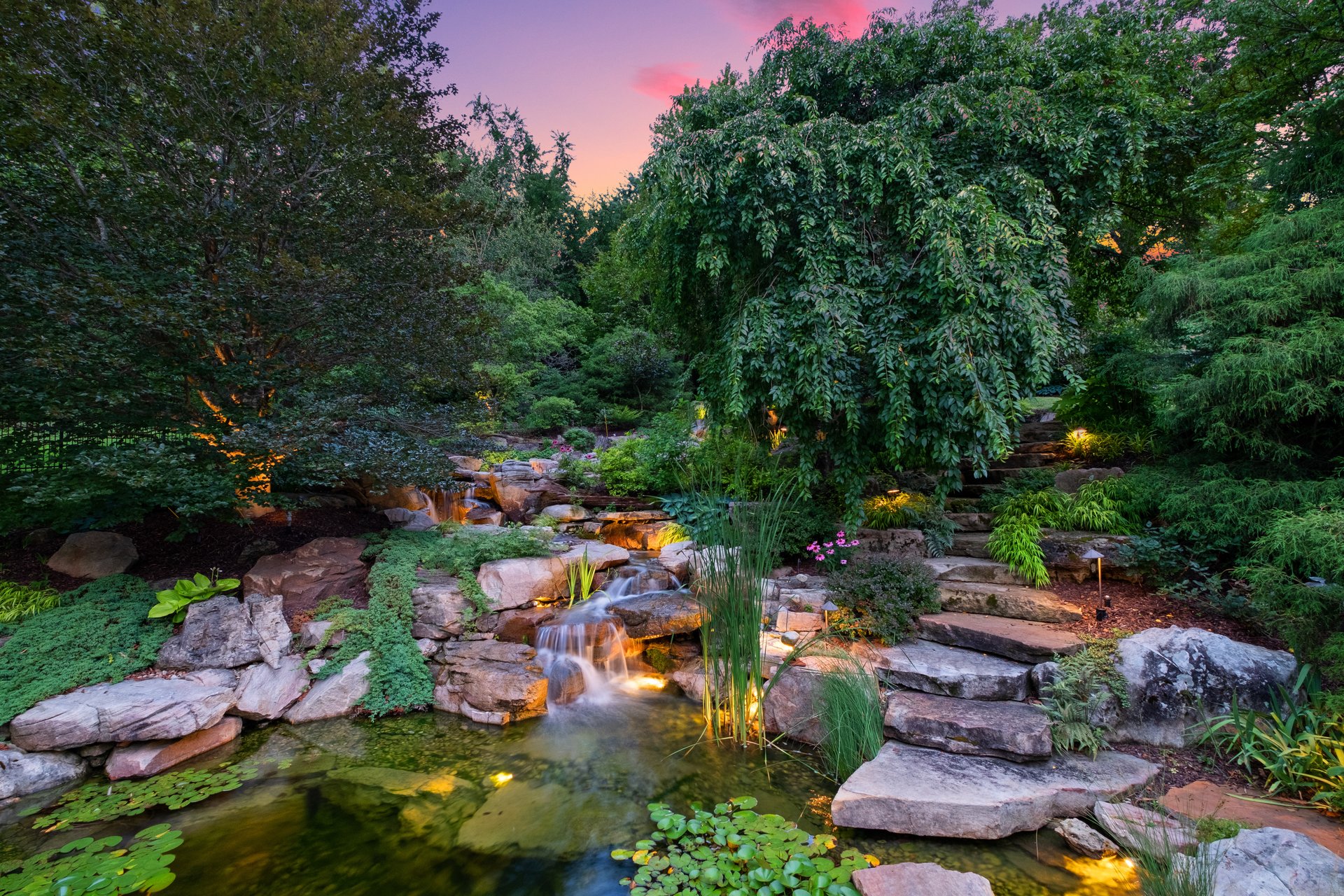 A Town & Country Sanctuary on 2+ Acres With a Surprising Backdrop 