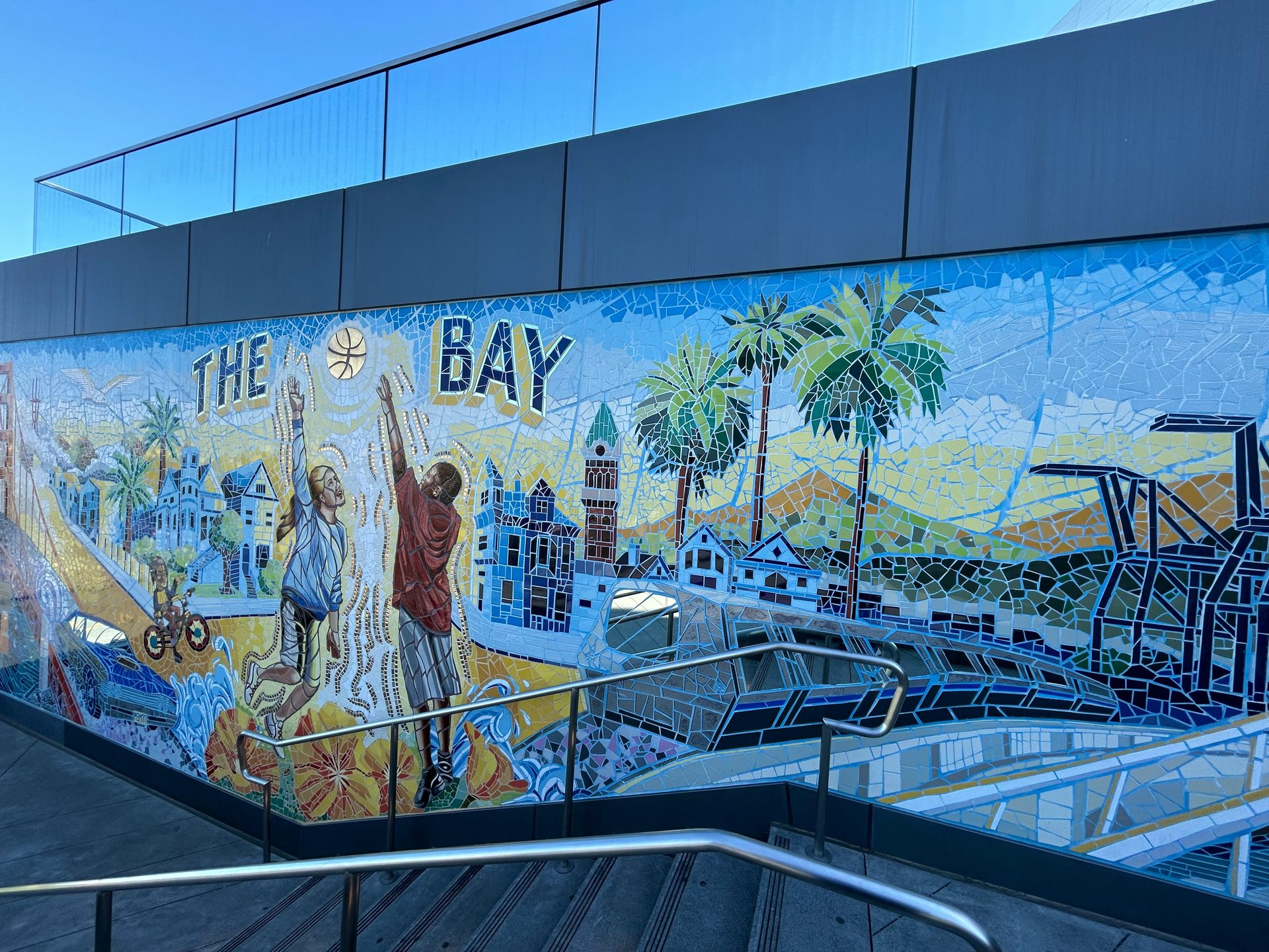 Public mural in Mission Bay near Chase Center in San Francisco