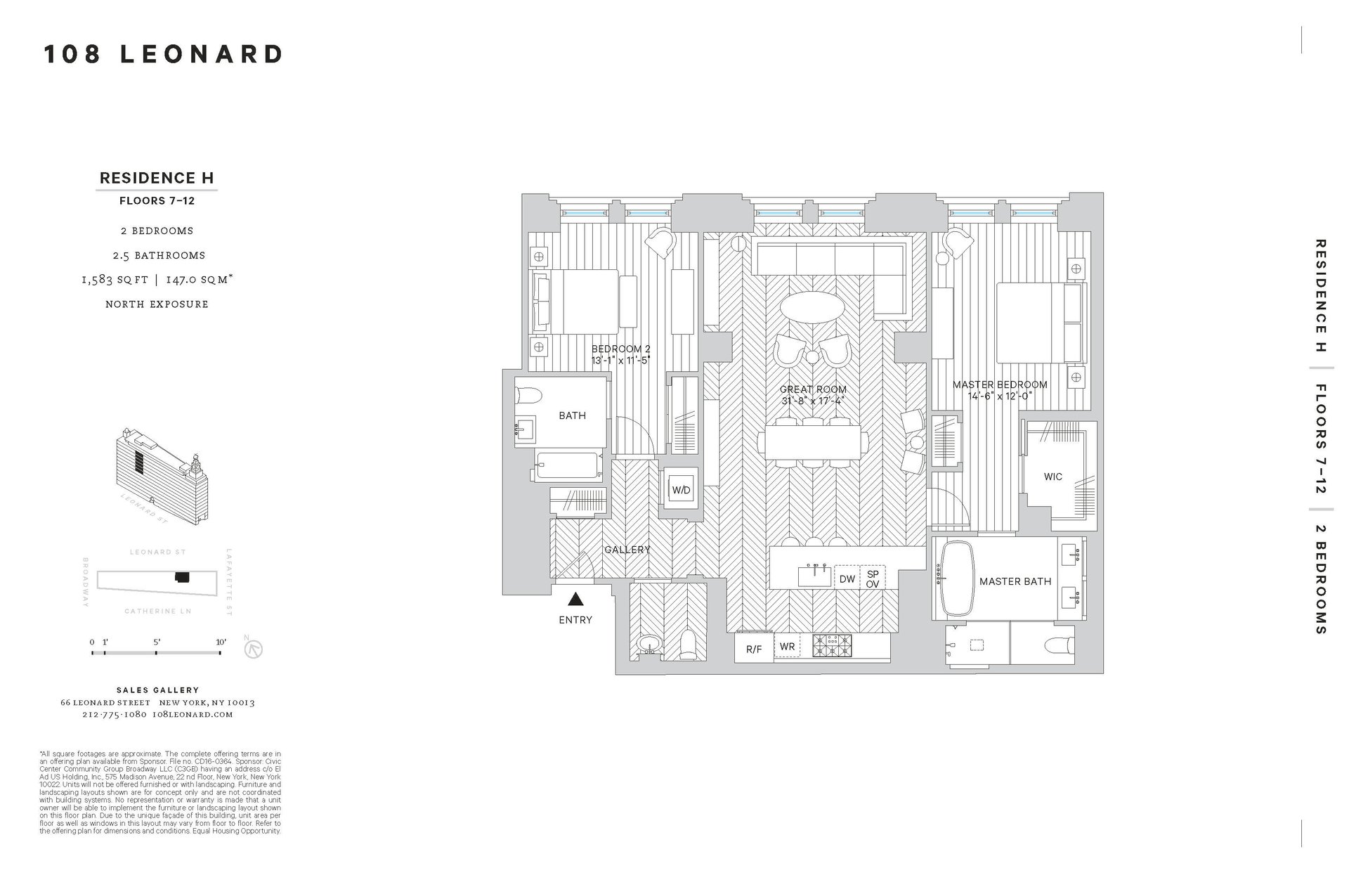 108 Leonard Street, 12H