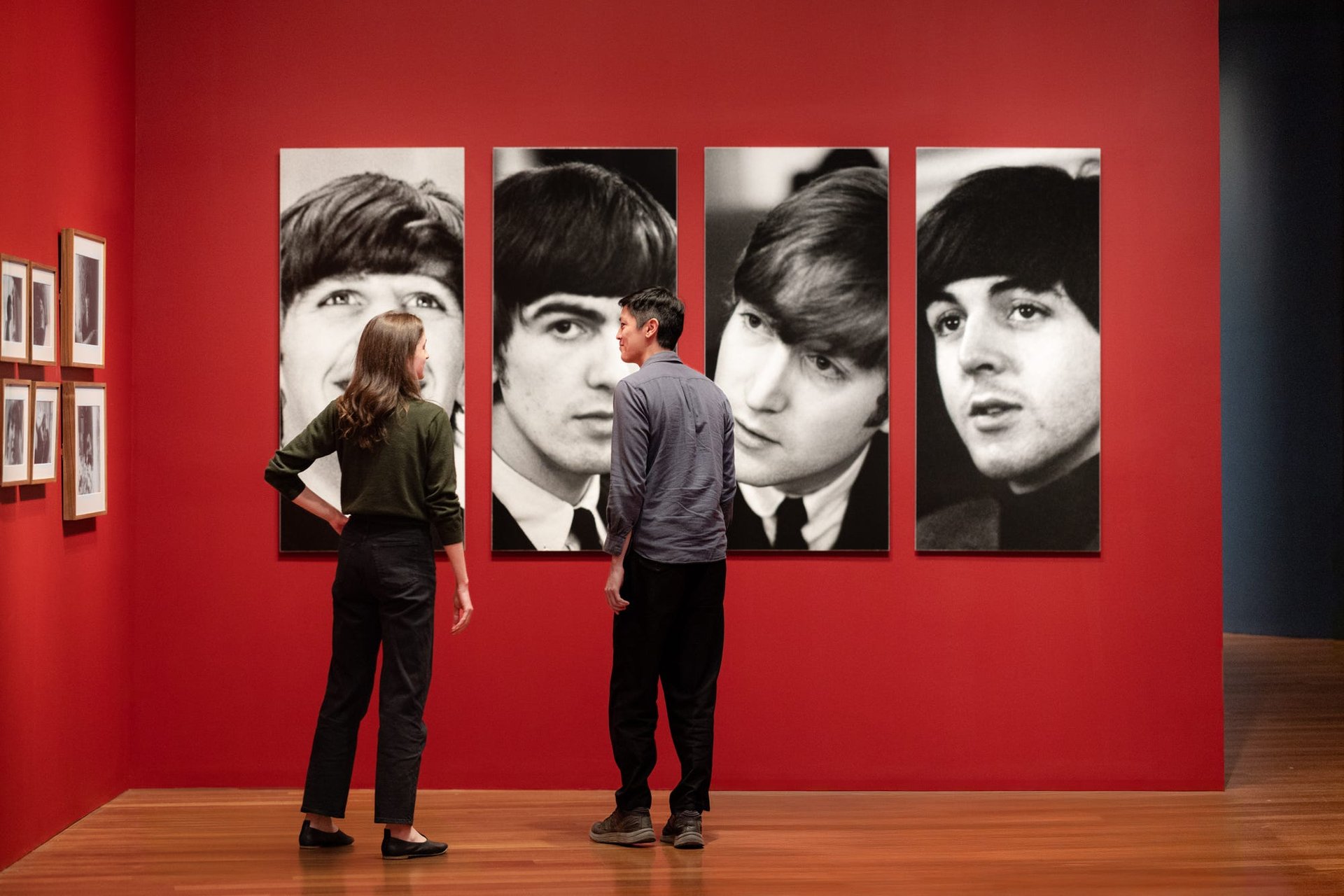 Beatlemania at the de Young: Visitors are captivated by Paul McCartney's intimate black and white portraits of his fellow bandmates, offering a rare glimpse into the Fab Four through the lens of one of their own. Photo source: famsf.org.