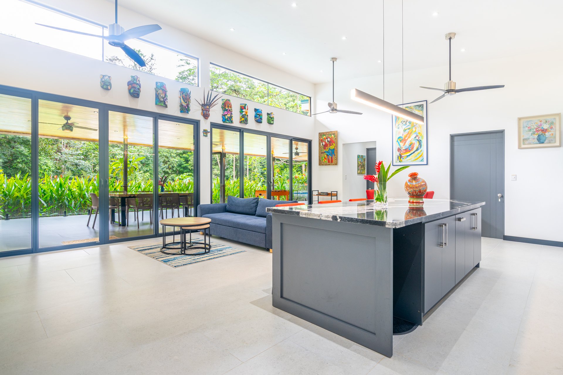 Tropical Family Compound | Luxury Home, 2 Villas, River & Cascades - 2.3 Acres