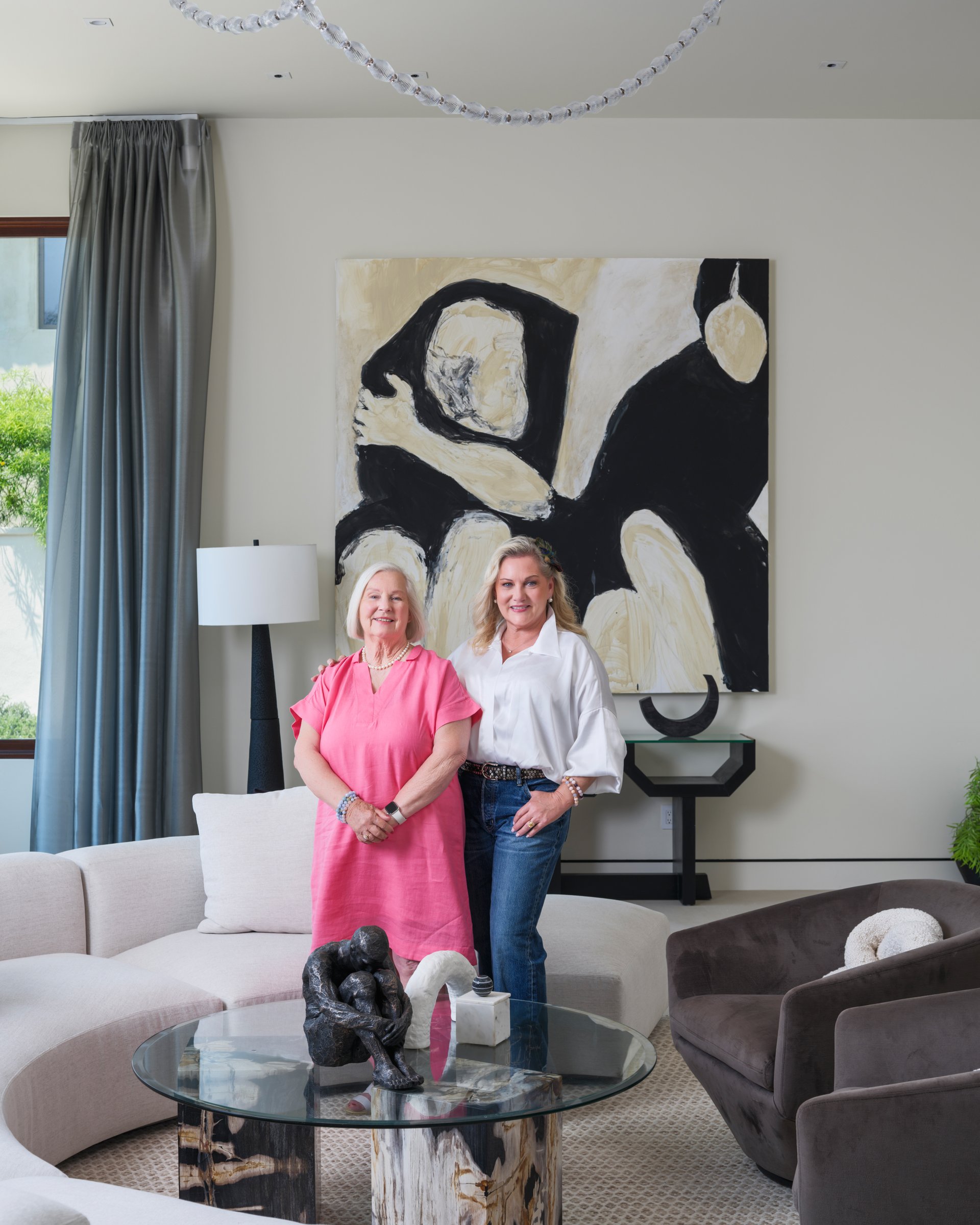 Sally and Elizabeth in a modern La Jolla home