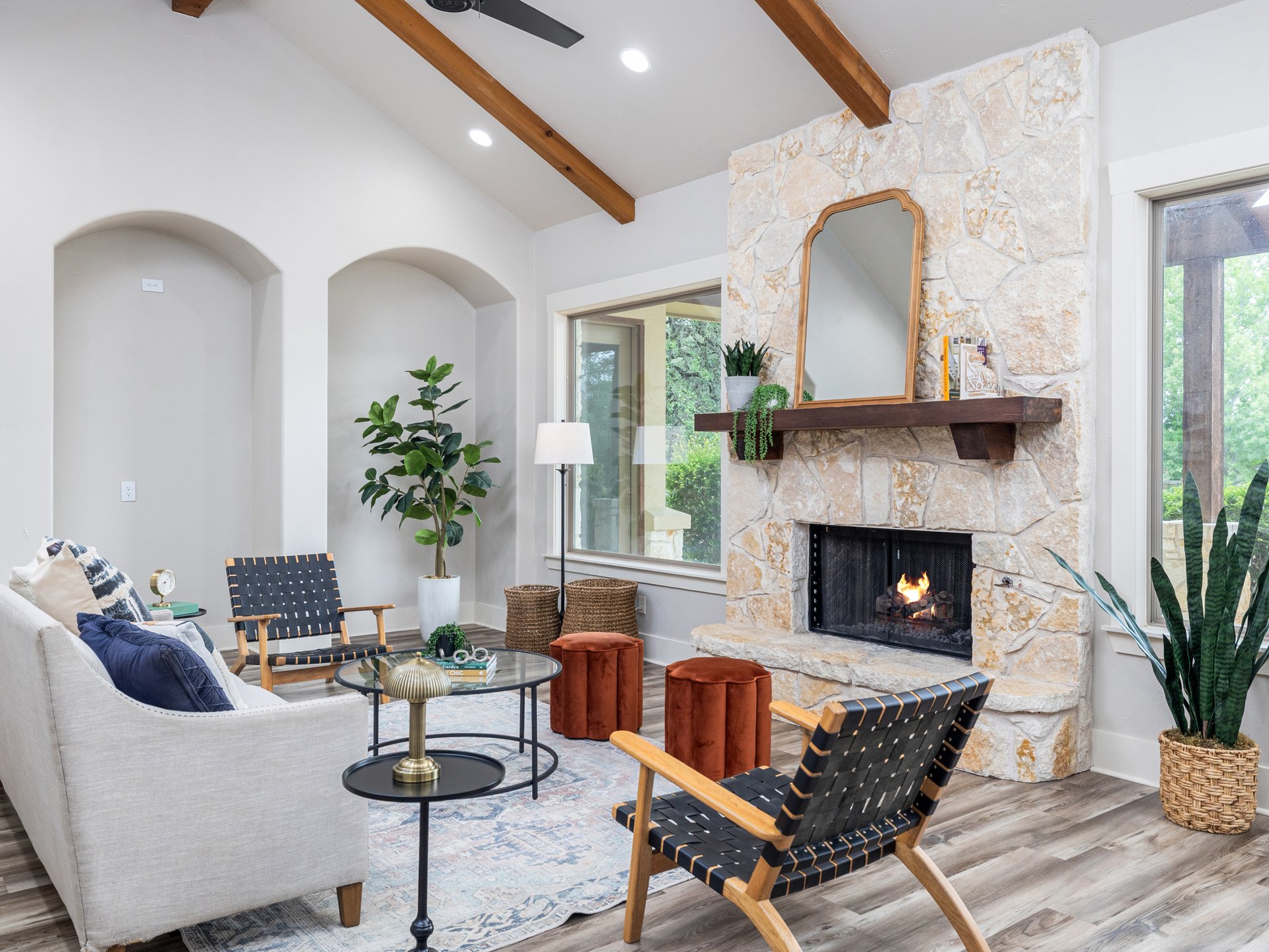 Private 1-Acre Retreat in Beltorre | Single-Story Gem w/ Dual Islands + Outdoor Fireplace