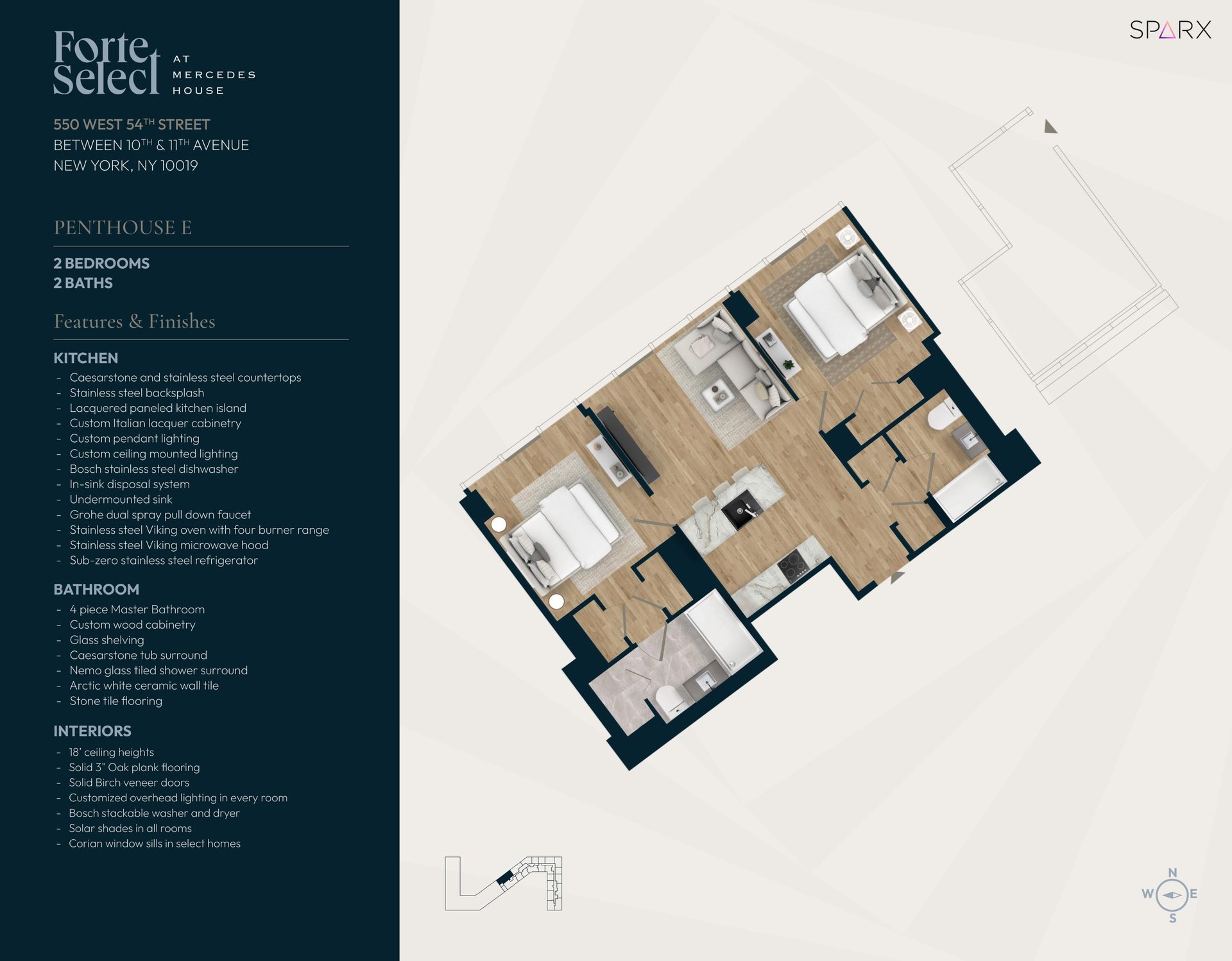 554 West 54th Street, Apt PH-E