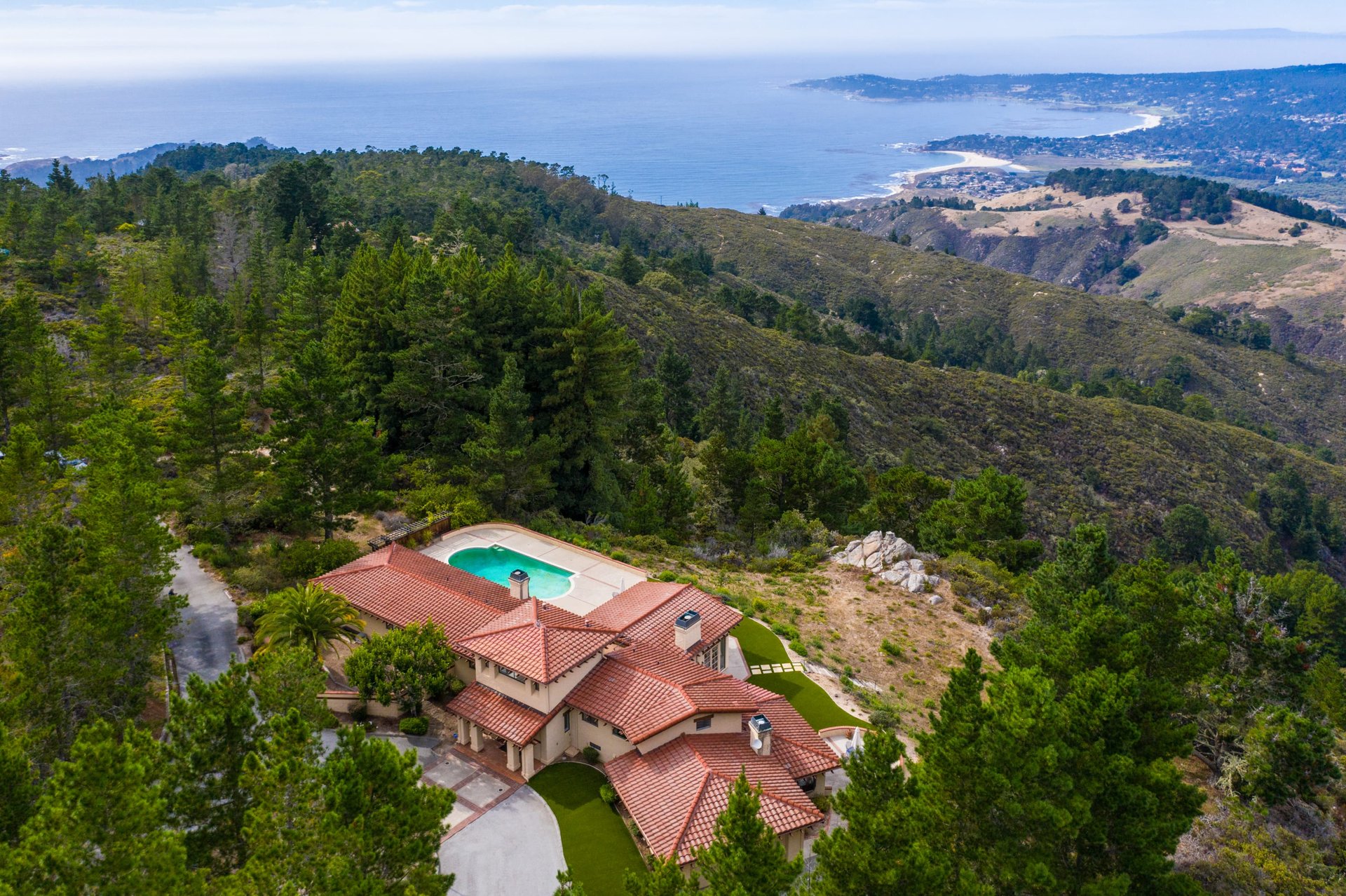 Ocean & Peninsula Views - 3420 Red Wolf Drive, Carmel Highlands - Property For Sale