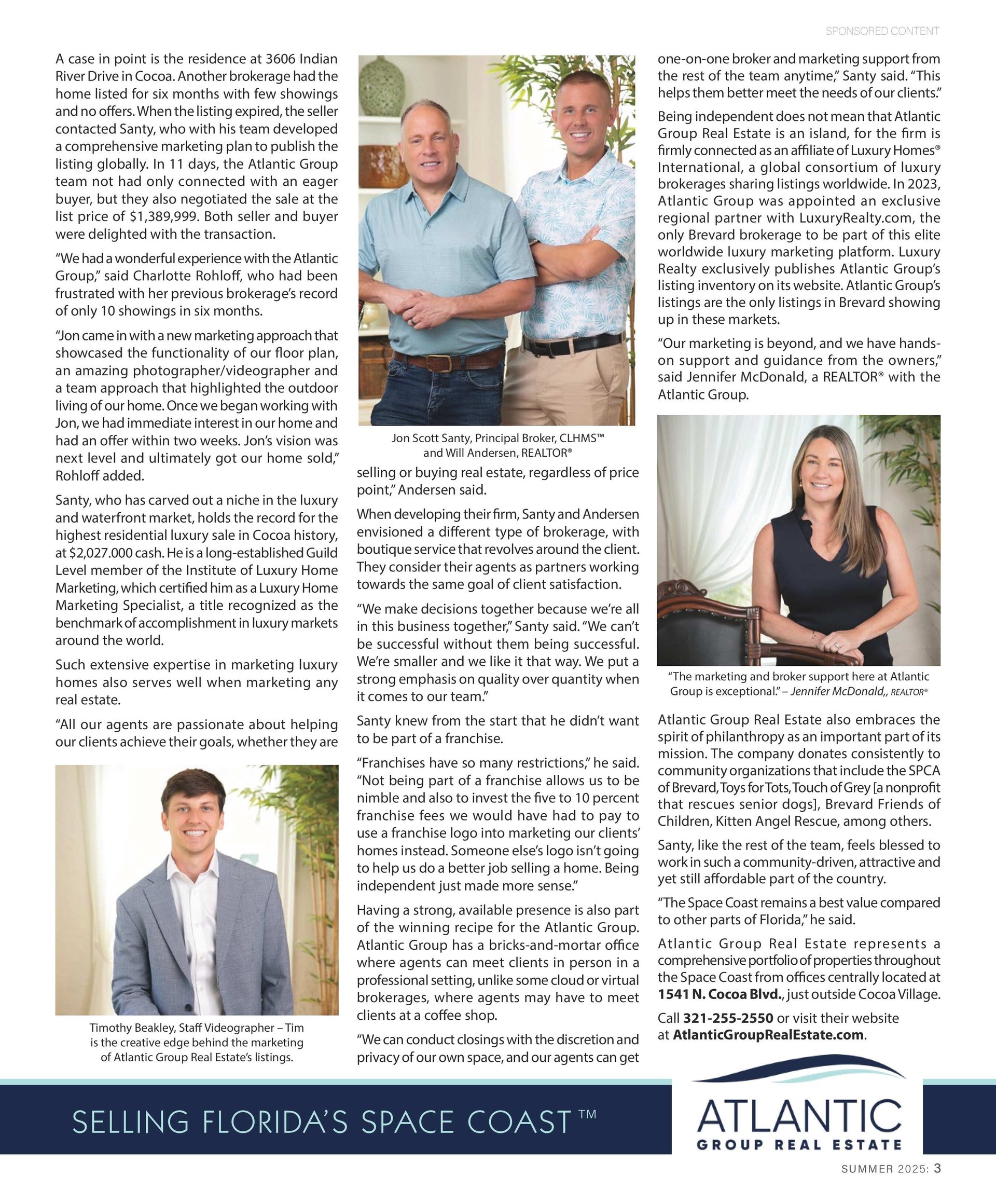 Space Coast Living Feature PDF