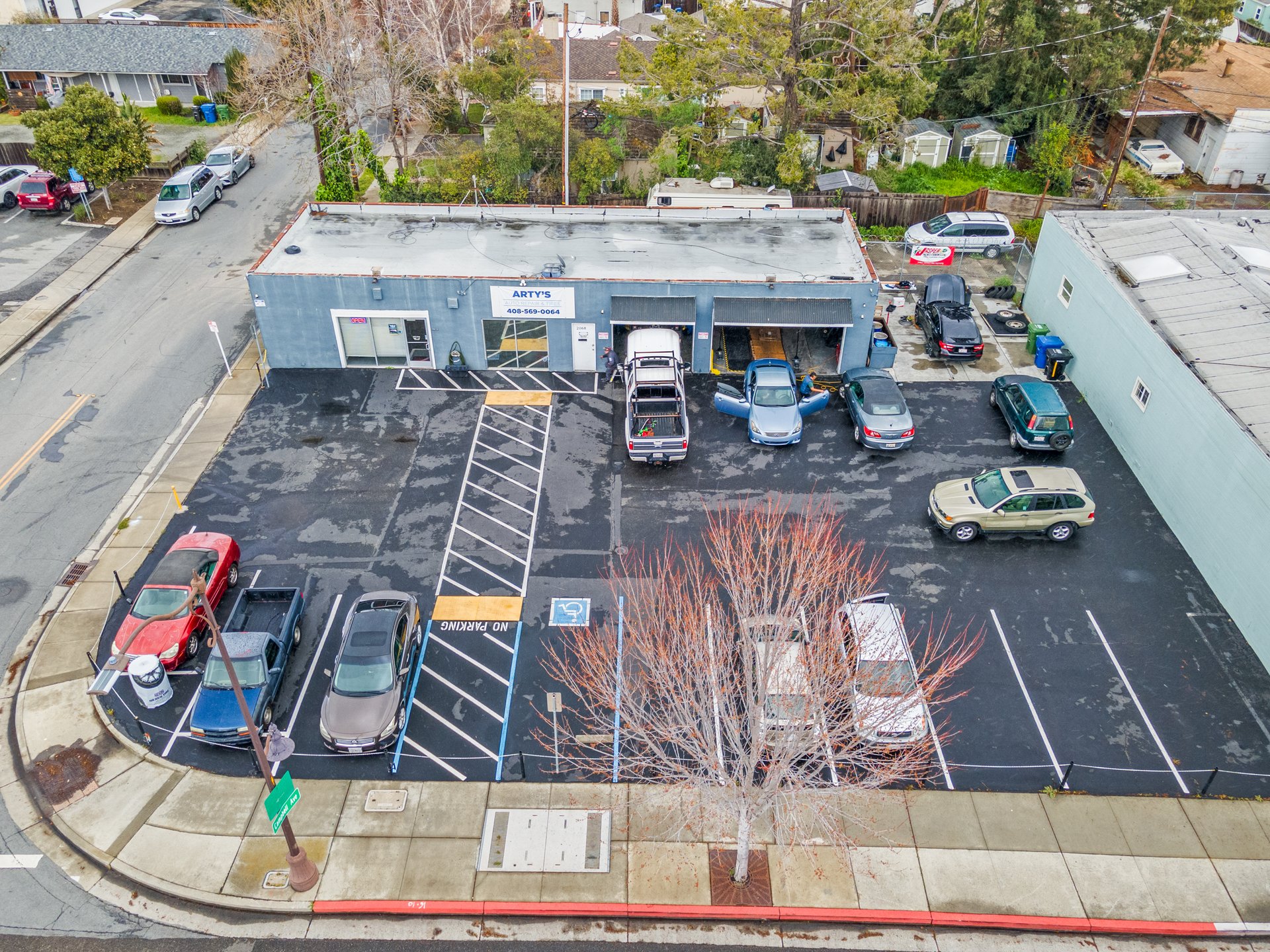 1,800 SF Auto Repair Bldg. For Sale in Campbell