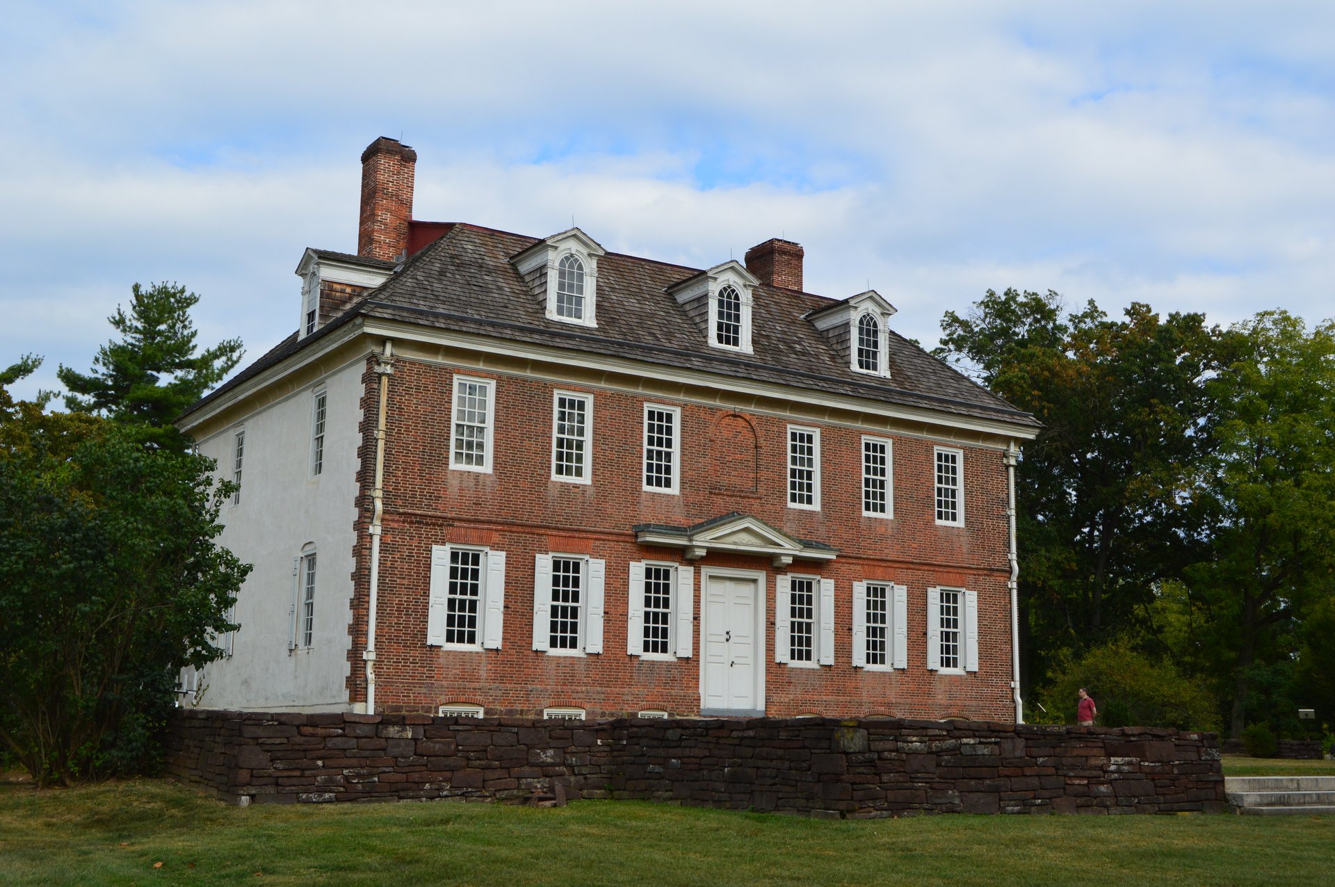 Hope Lodge, a historic brick Georgian mansion on Bethlehem Pike in Fort Washington