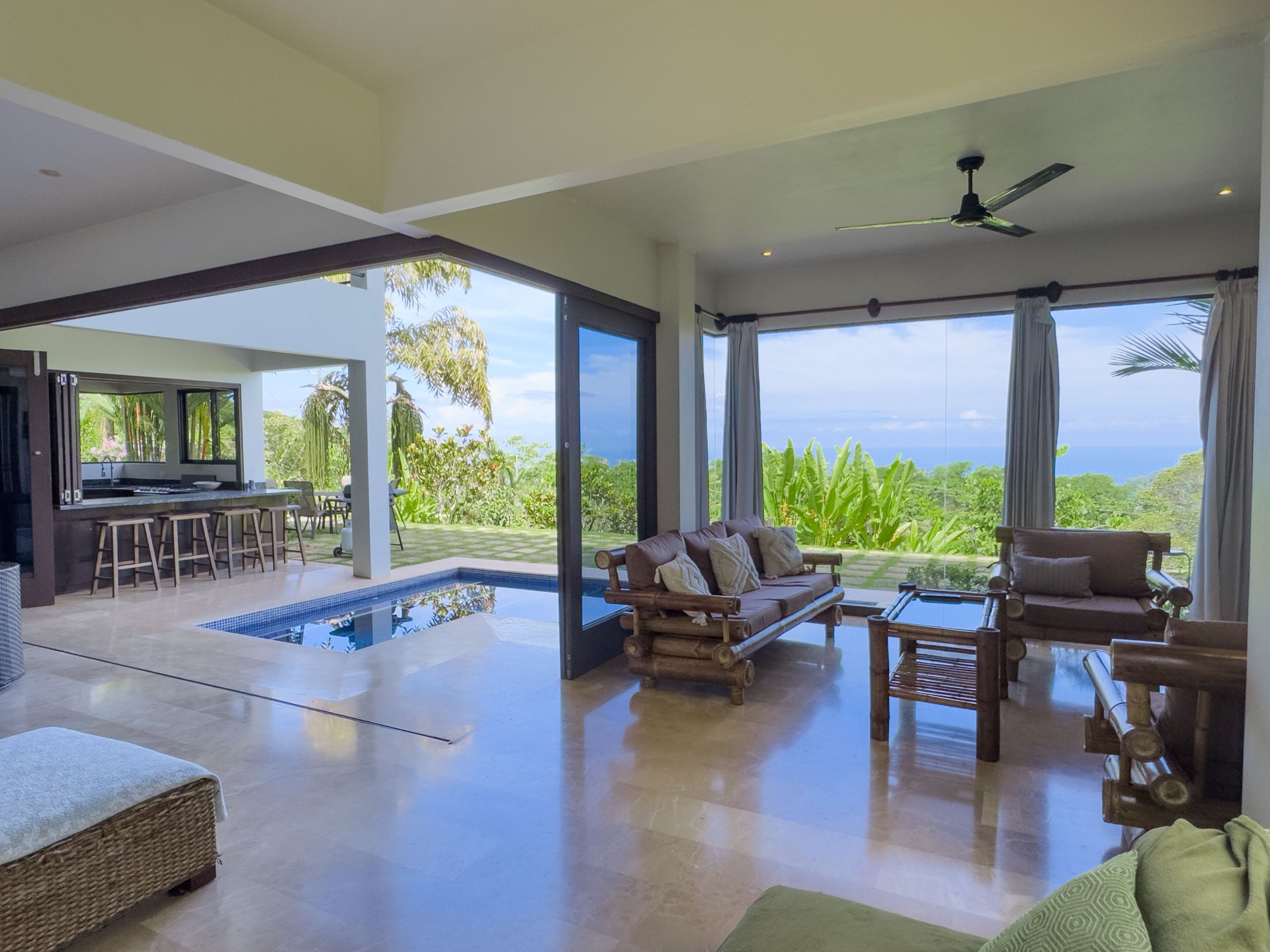 Stylish 4 bedroom home in the popular Dominicalito community, 7 minutes to the beach