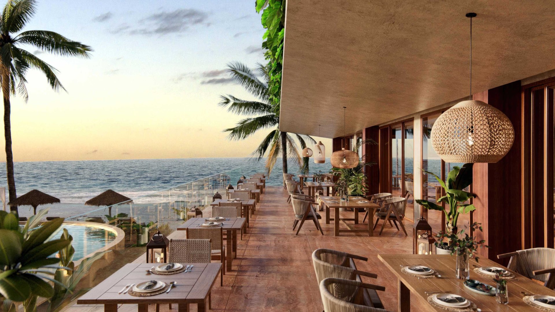 Beautiful beachfront Condos for Sale in Puerto Morelos Riviera Maya