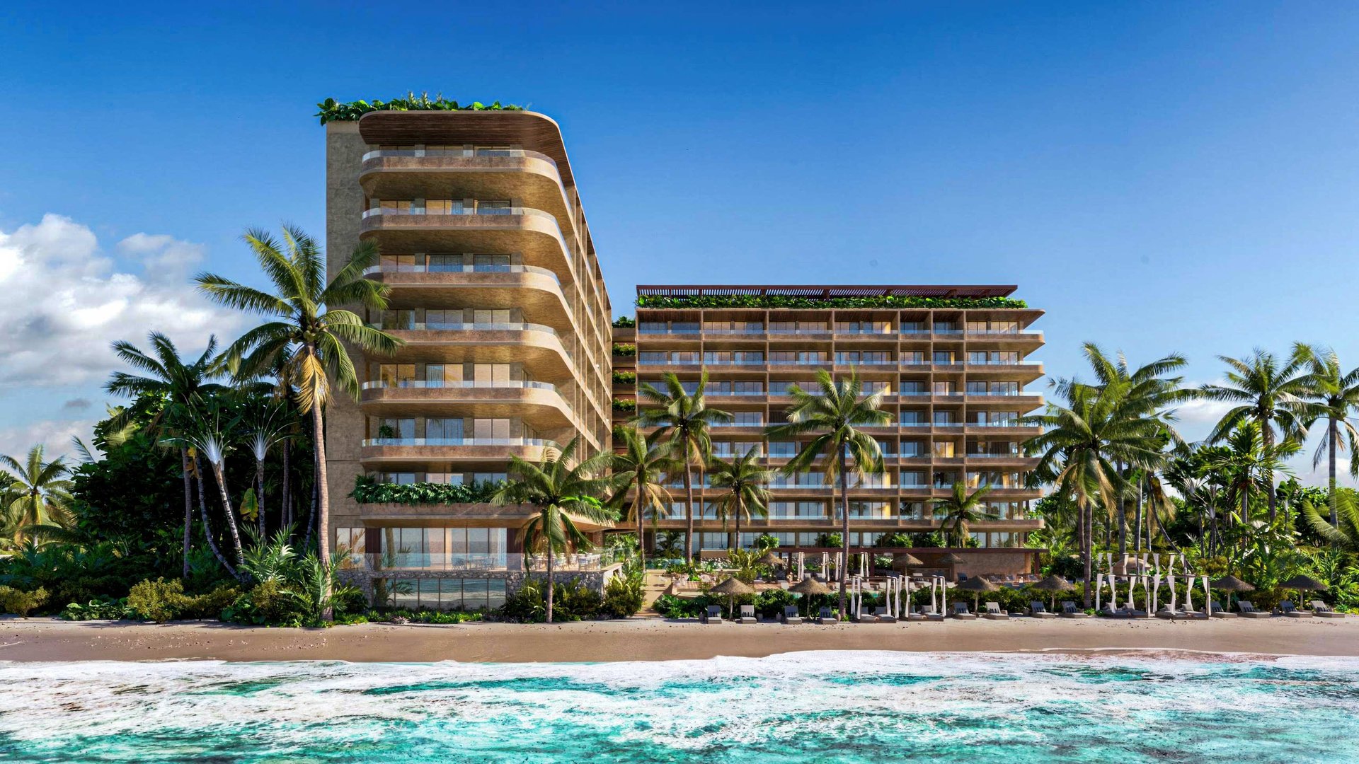Beautiful beachfront Condos for Sale in Puerto Morelos Riviera Maya