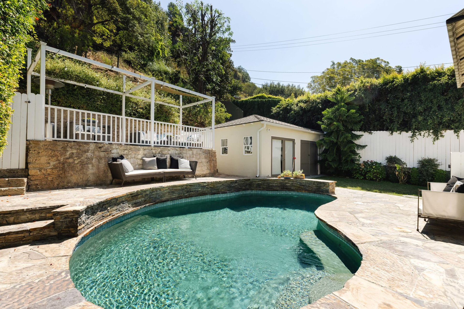 A Monterey Colonial Pool Home in Bronson Canyon