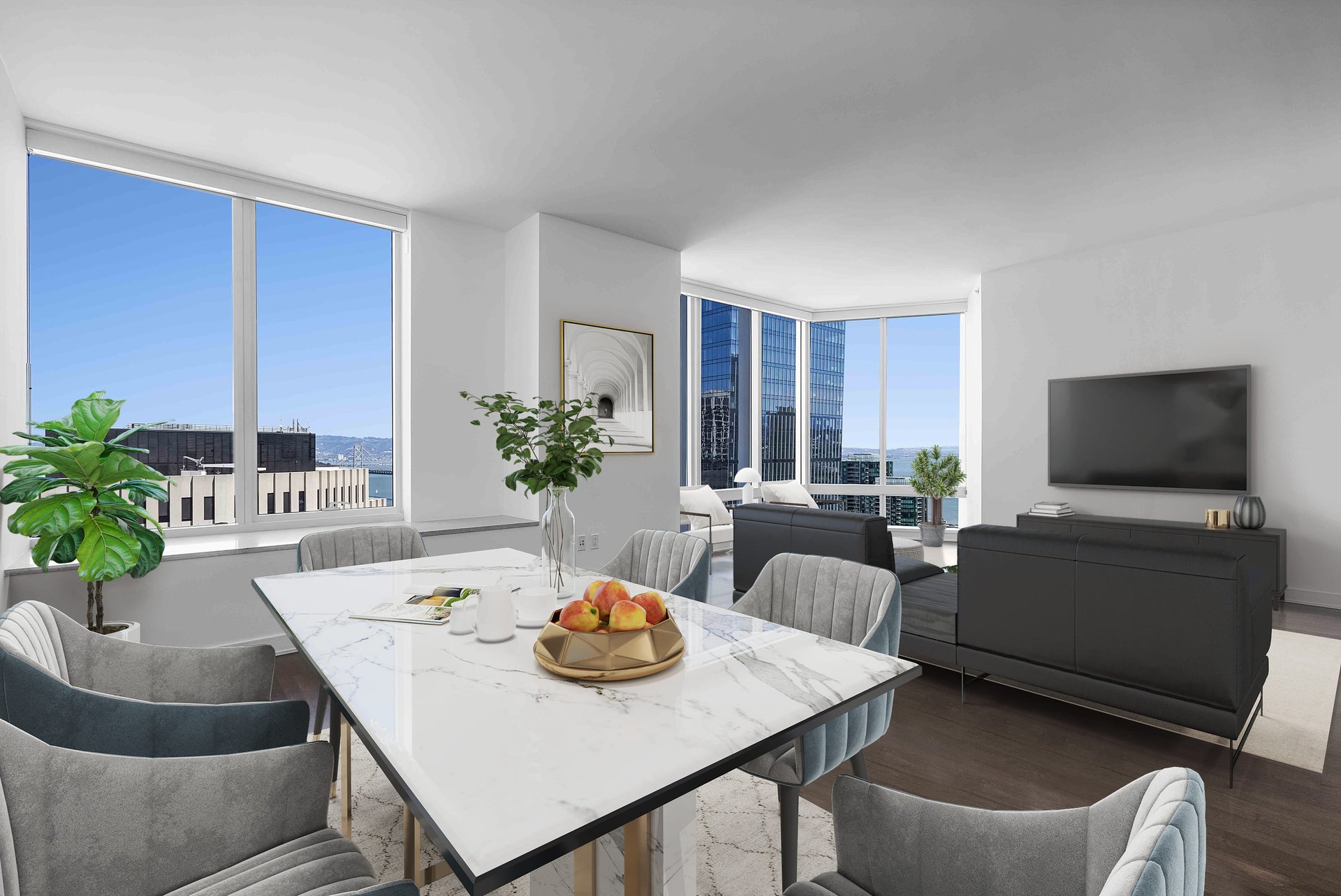 High-Floor, Two Bedroom with Bay Views at 301 Mission