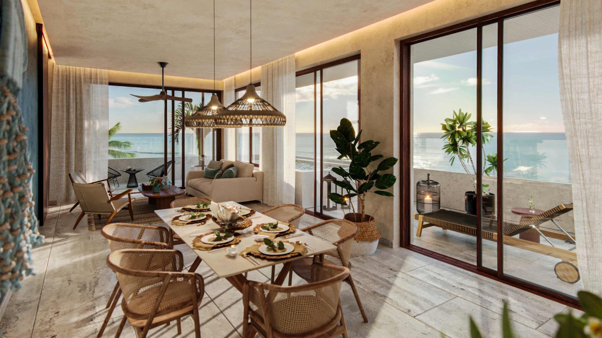 Beautiful beachfront Condos for Sale in Puerto Morelos Riviera Maya