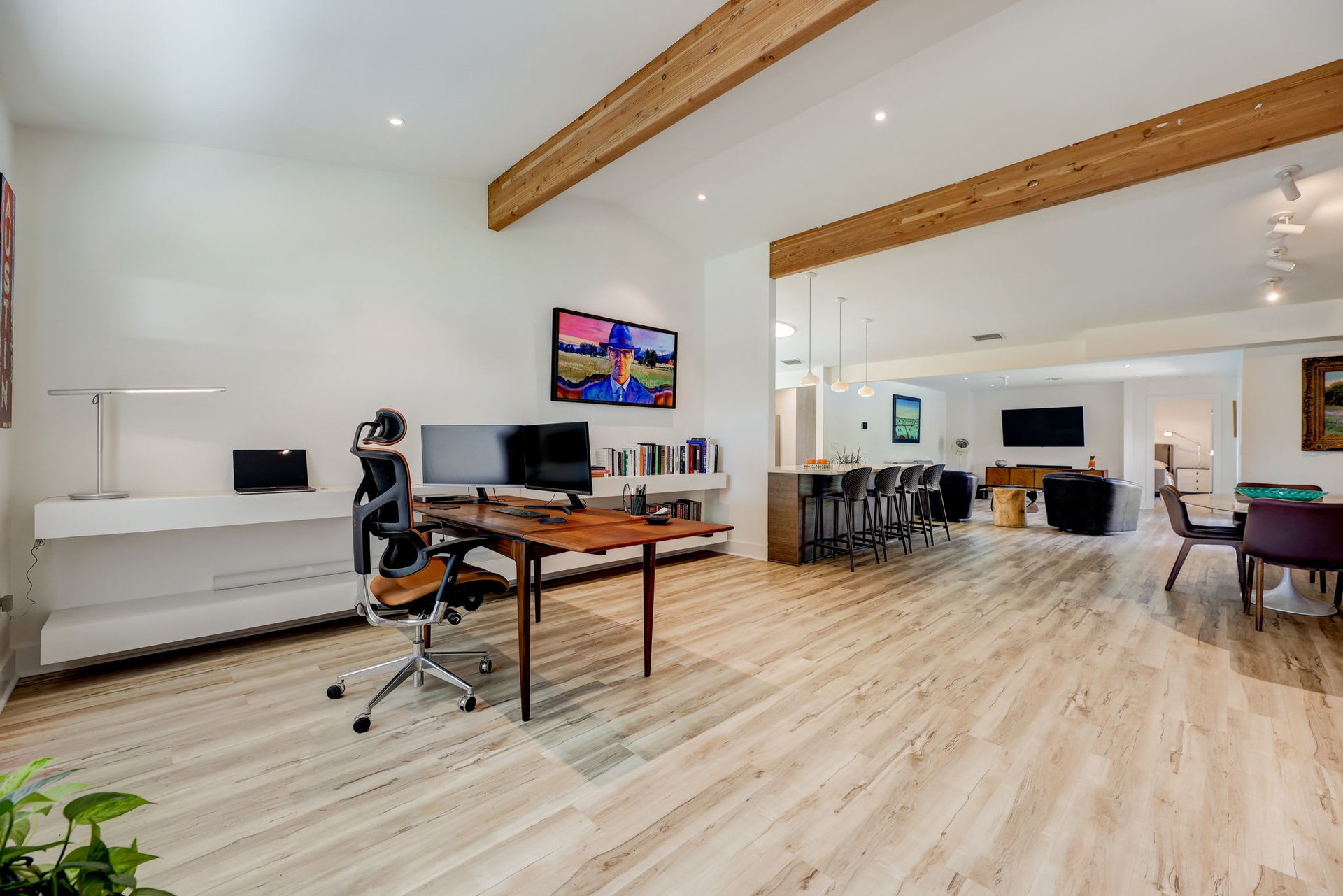 Stunning modern mid-century rebuilt home in the sought-after Delwood Heights near Mueller!