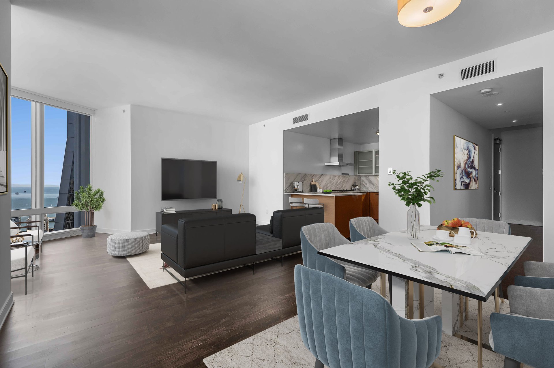 High-Floor, Two Bedroom with Bay Views at 301 Mission