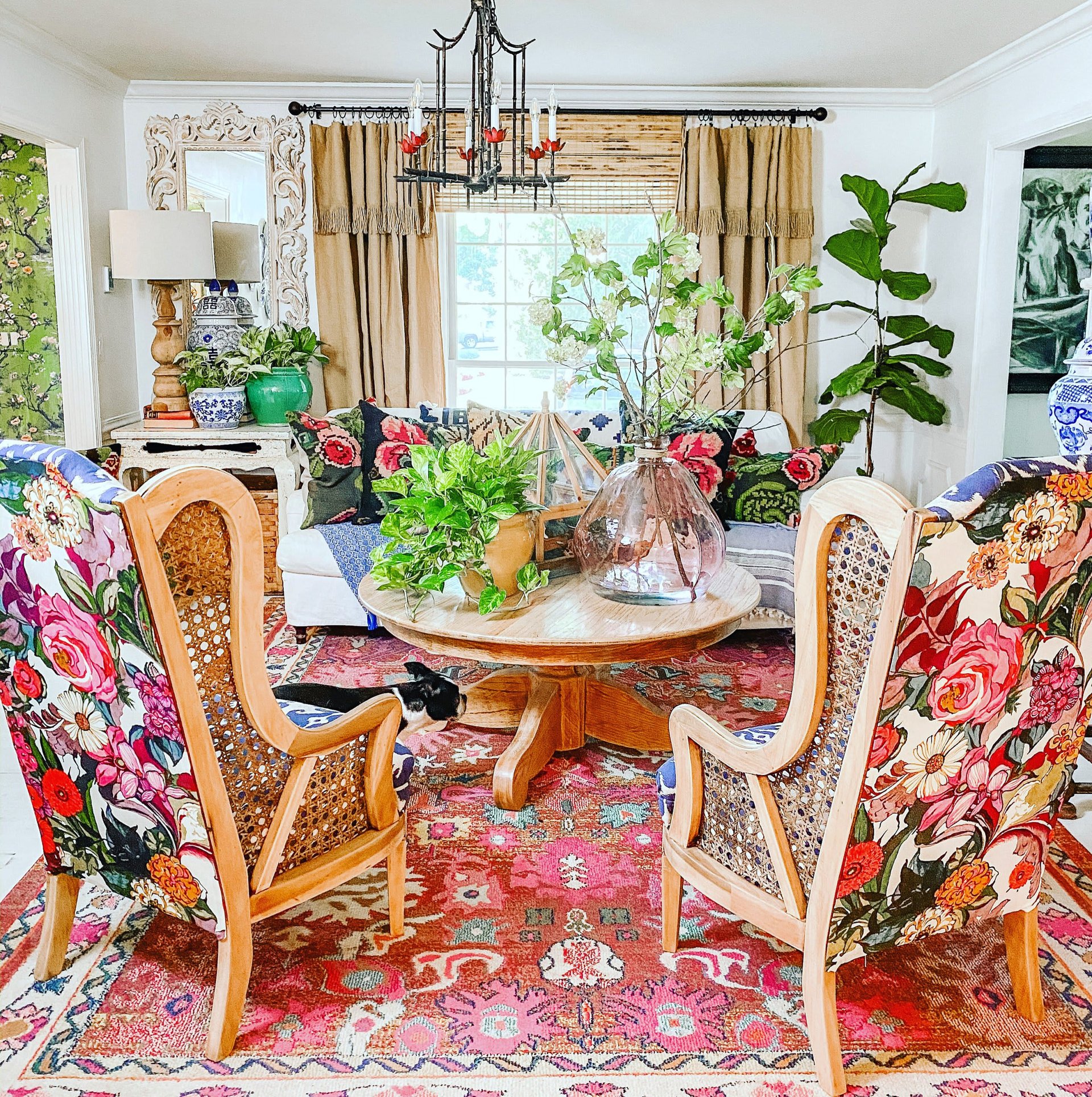 colorful living room nest magazine