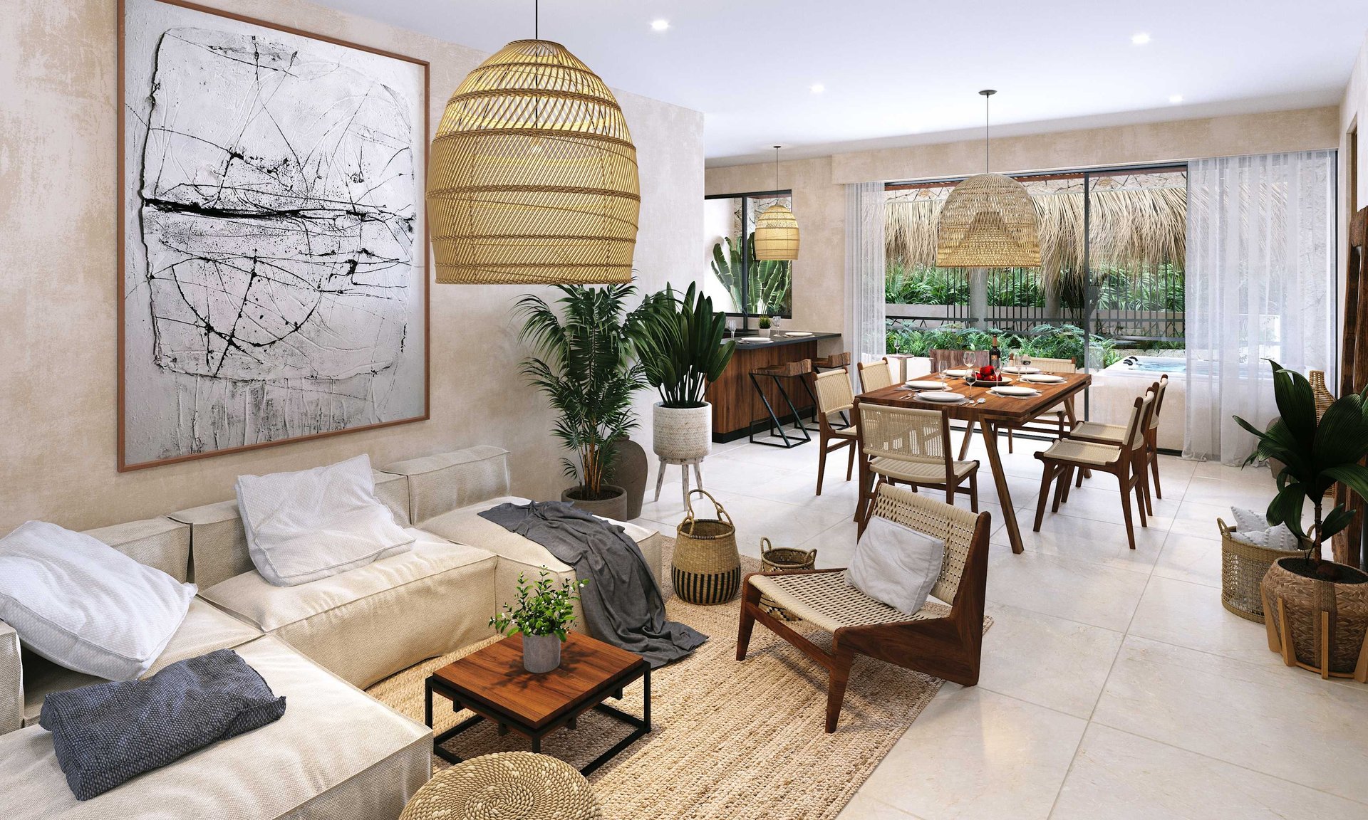  Beautiful 3 Bedroom apartment for Sale in the heart of Tulum