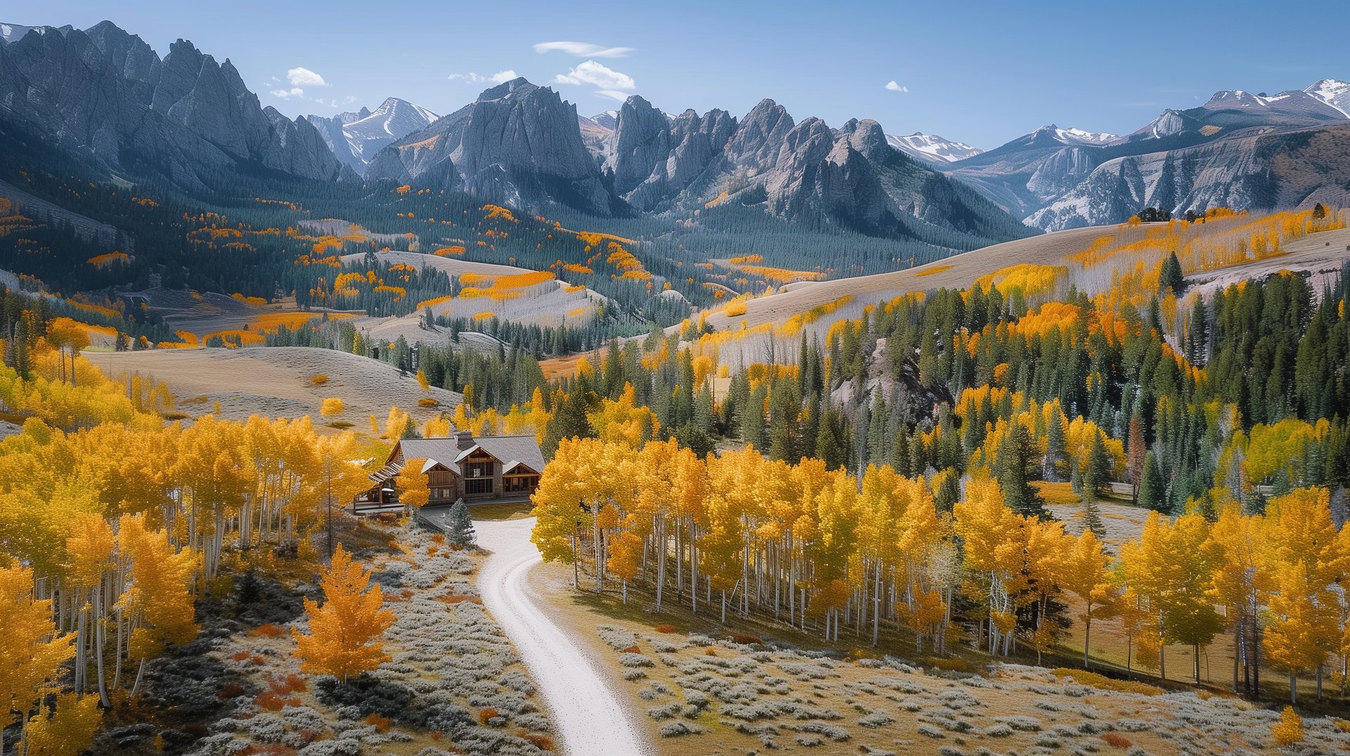 Sun Valley, Idaho &ndash; Mountain resort landscape with alpine scenery