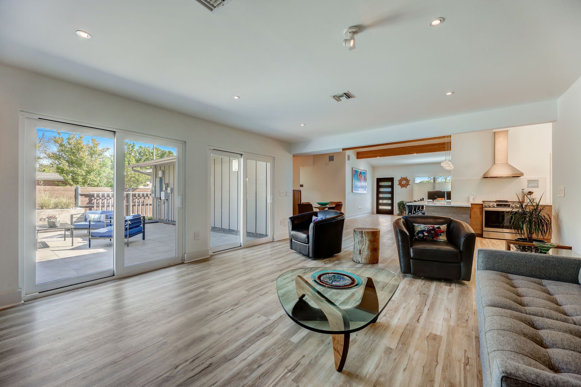 Stunning modern mid-century rebuilt home in the sought-after Delwood Heights near Mueller!