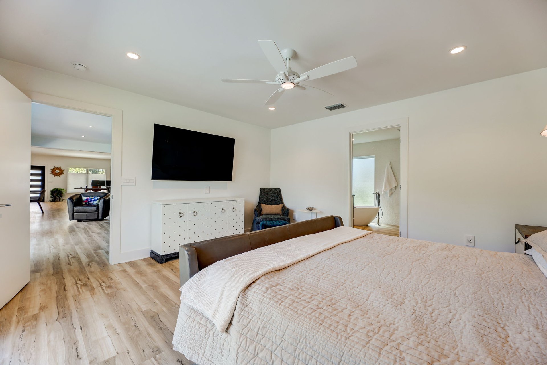 Stunning modern mid-century rebuilt home in the sought-after Delwood Heights near Mueller!