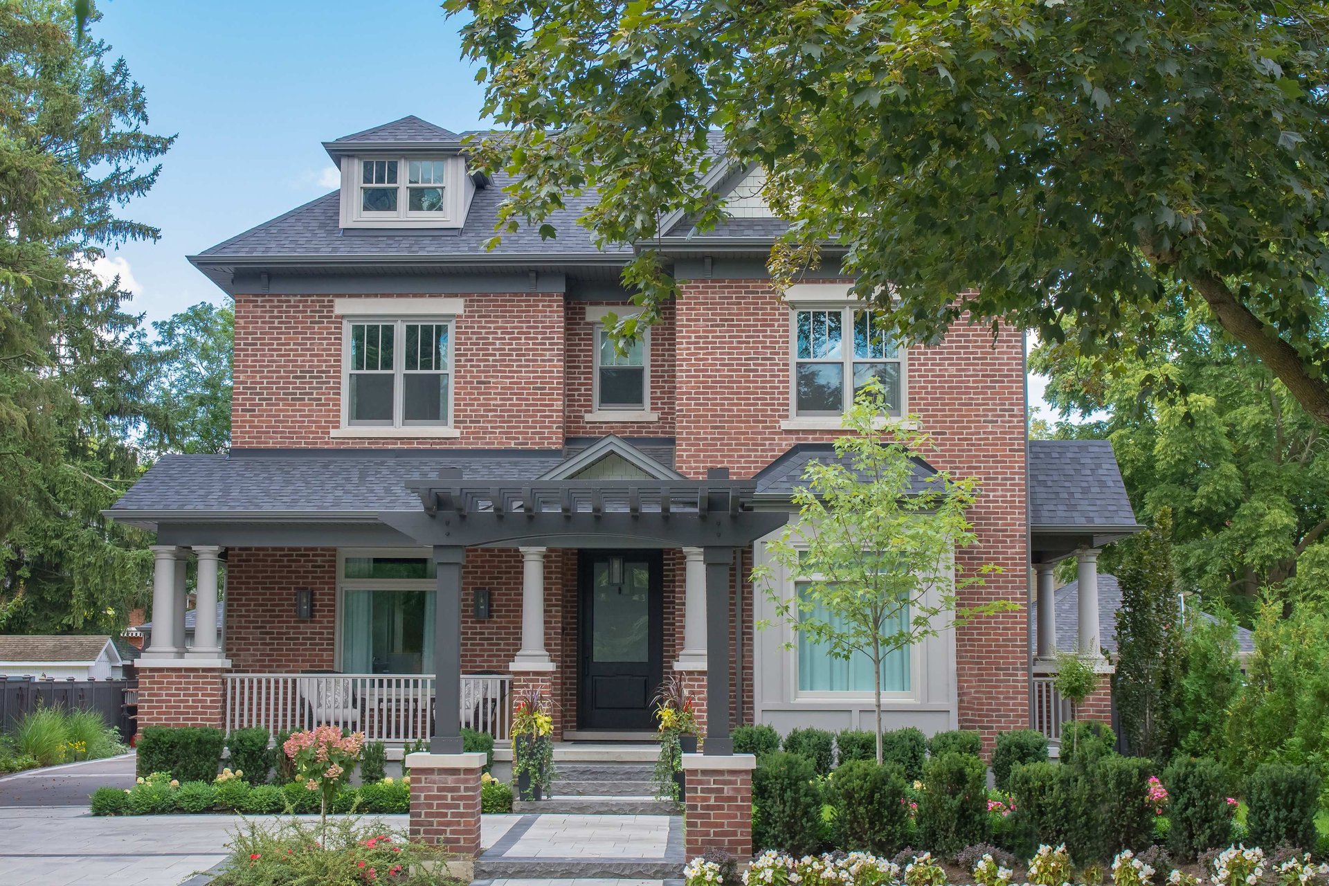 Traditional brick residential exterior in Upper St. Clair Pennsylvania