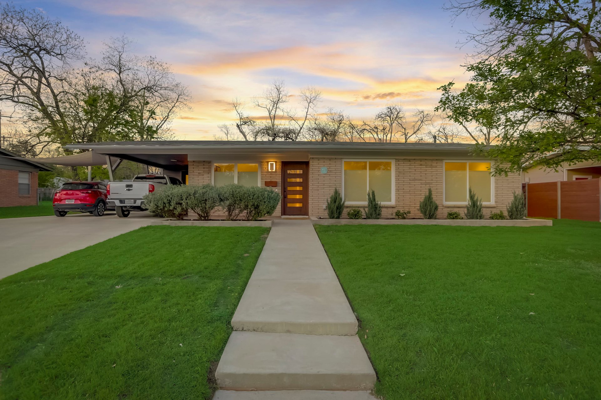 Stunning modern mid-century rebuilt home in the sought-after Delwood Heights near Mueller!
