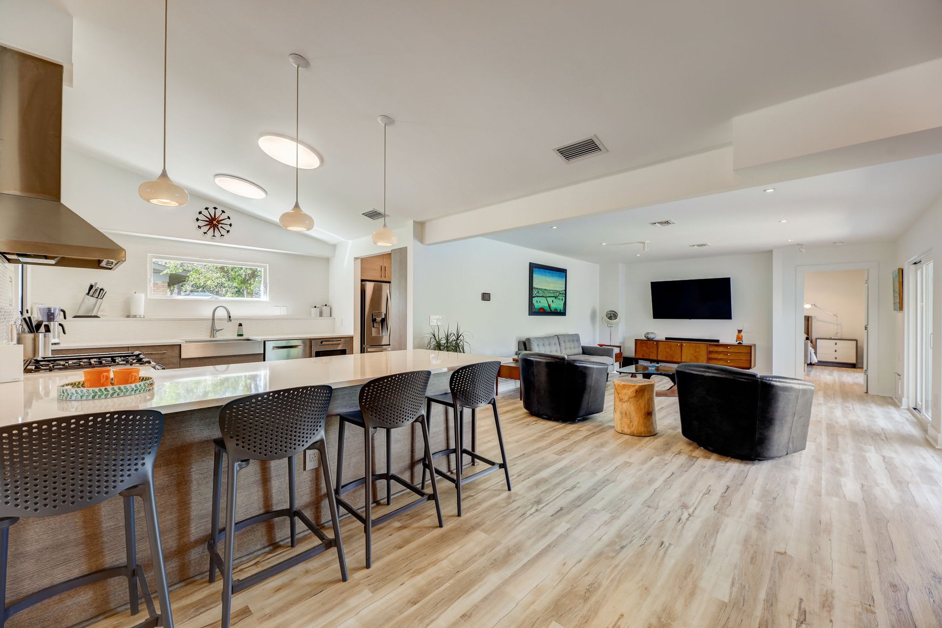 Stunning modern mid-century rebuilt home in the sought-after Delwood Heights near Mueller!