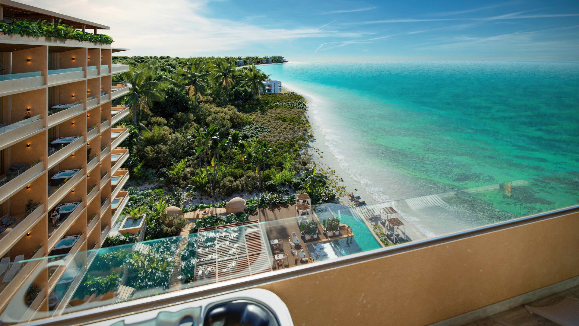Beautiful beachfront Condos for Sale in Puerto Morelos Riviera Maya