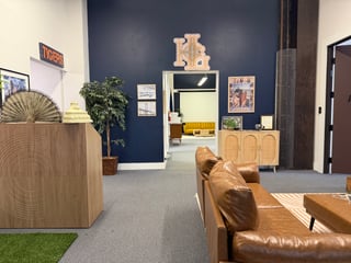 Workspace and studio inside the Riker Building