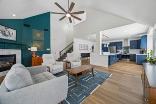The open greatroom accommodates entertaining and busy lifestyles alike at 9217 Inverness in Waterview Rowlett