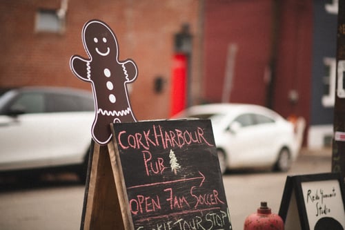 Lawrenceville Cookie Tour event with shops and holiday treats