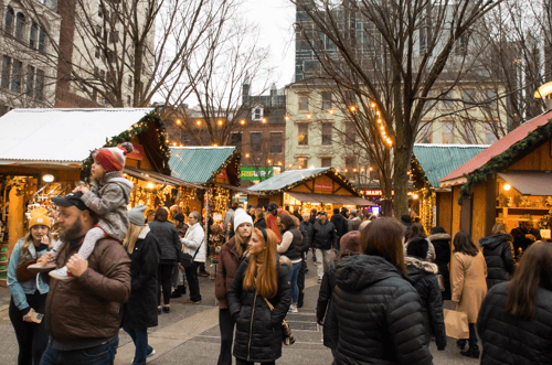 Peoples Gas Holiday Market in Market Square, Downtown Pittsburgh