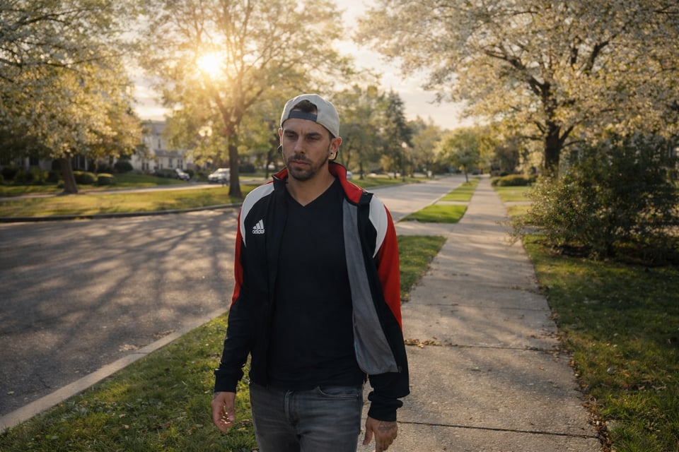 Walking down a historic street sharing stories