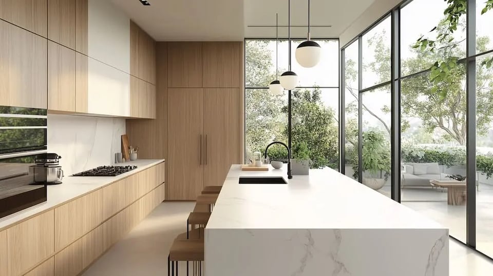 Modern kitchen and dining