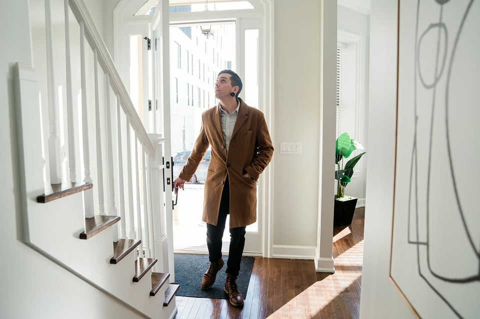 Chris working with clients