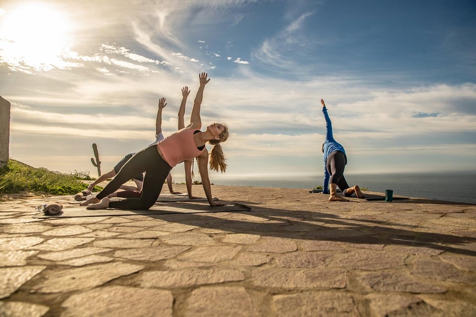 Yoga at the Old Lighthouse overlooking the Pacific at Quivira