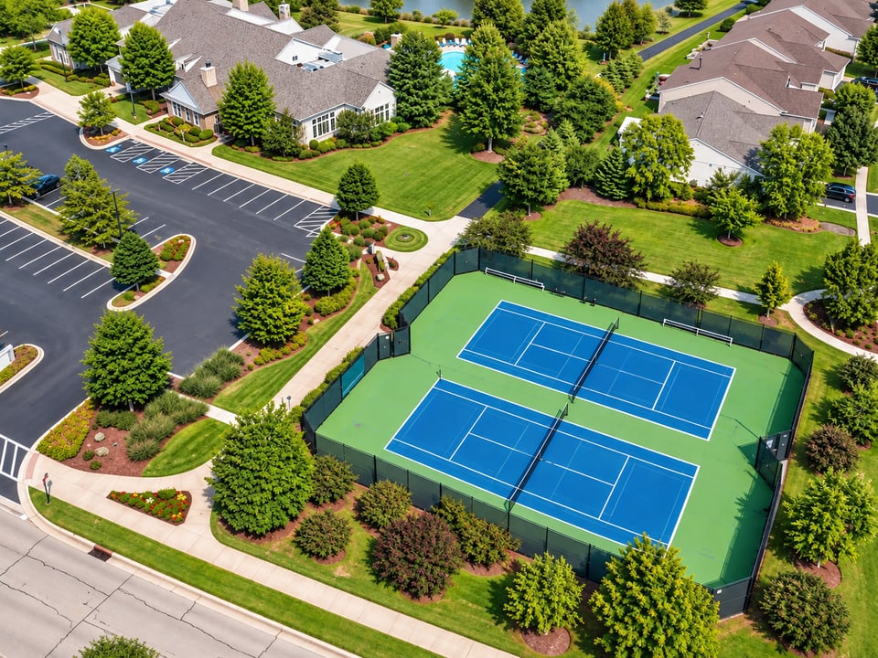 Tennis and pickleball courts at Shorewood Glen