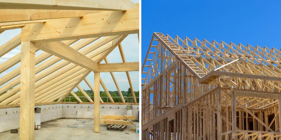 Stick Built vs Truss Beams: Choosing the Right Roof Style