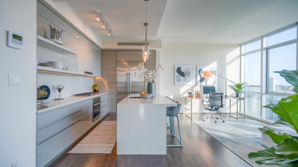 Luxury Condo Upgrade With High End Ceiling Panels photo