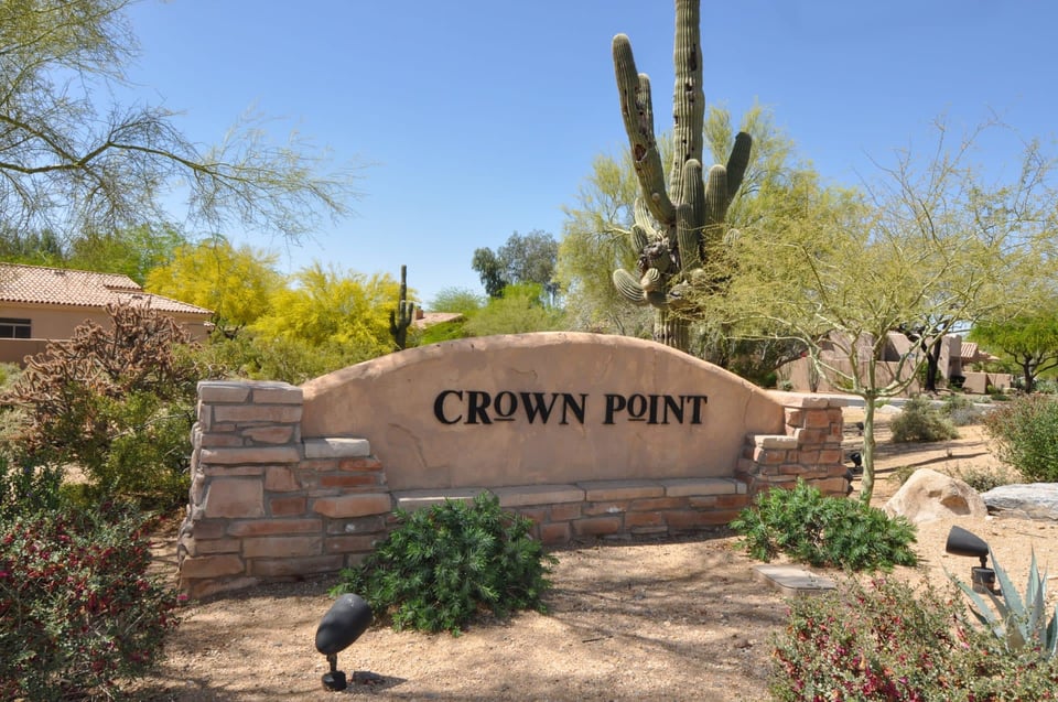 Crown Point community entrance monument
