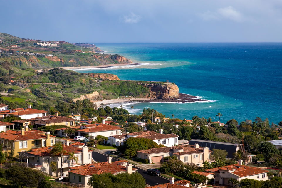 Rolling Hills residential landscape on the Palos Verdes Peninsula