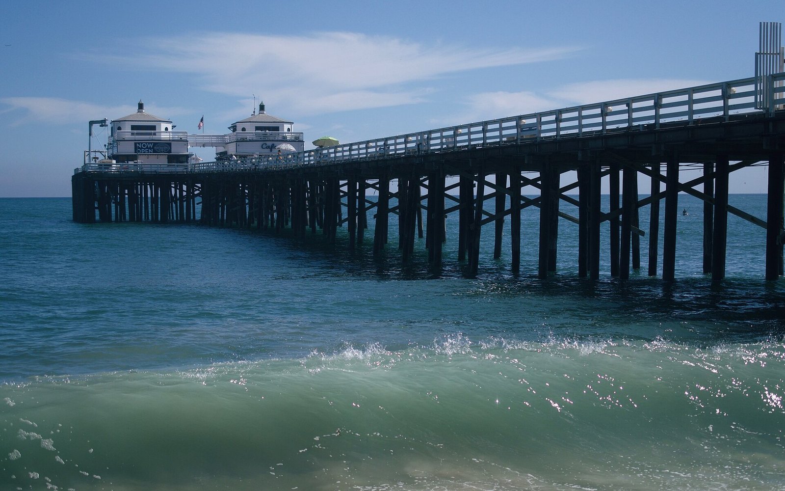 Malibu Pier over the ocean in September 2012