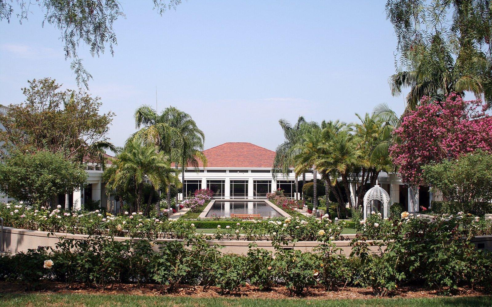 Gardens at the Richard Nixon Presidential Library in Yorba Linda, photographed July 2006